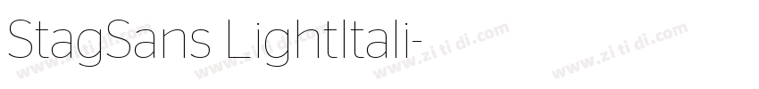 StagSans LightItali字体转换